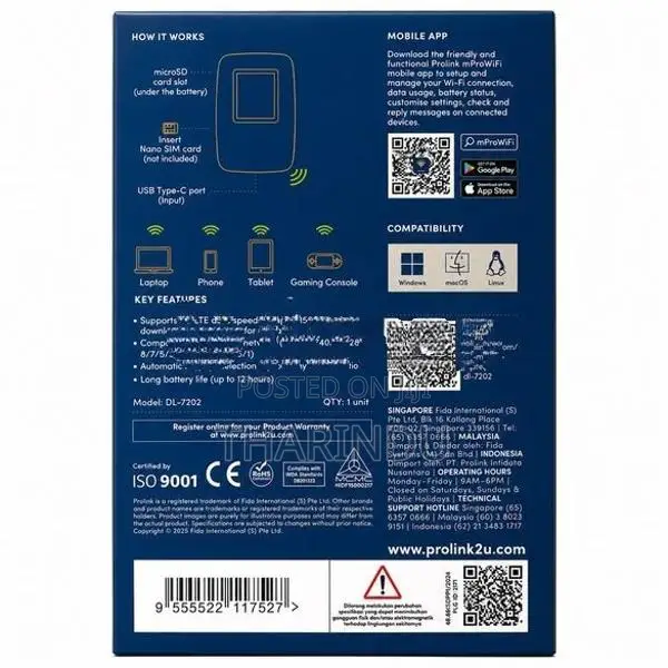 Brand New Prolink DL-7202 4G LTE Mobile Wi-Fi –