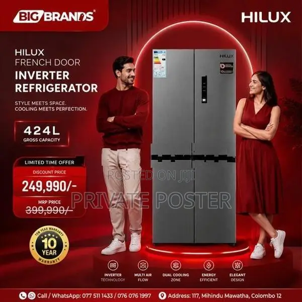 HILUX 424L 4 Door Inverter Refrigerator Advanced AI Technology _ Italy