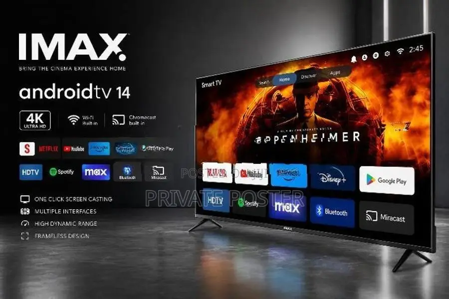 IMAX 85" 4K Smart android UHD Frameless LED TV _ Free Sound Bar