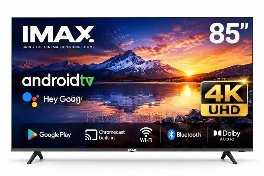 IMAX 85" 4K Smart android UHD Frameless LED TV _ Free Sound Bar