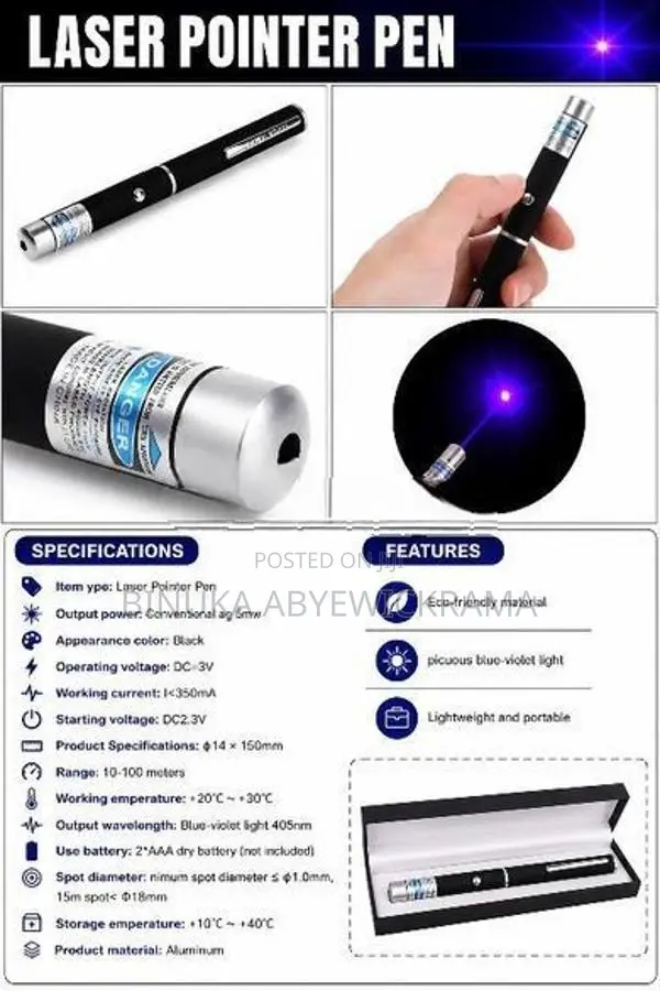 Single-Point Laser Pointer Pen With Blue-Violet Light