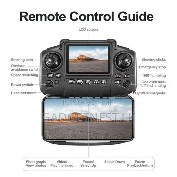 E99 Mini Screen Control Drone With Dual Camera (Toy Grade)