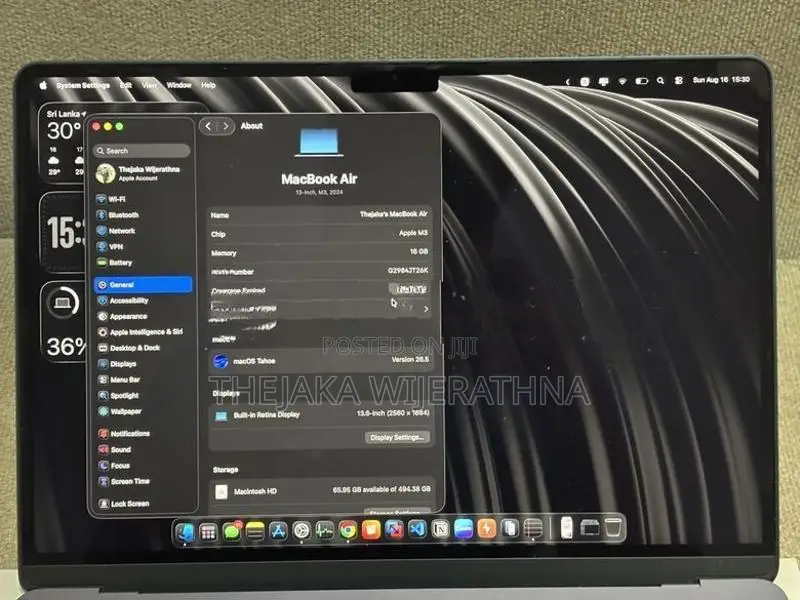 MacBook Air M3, 16GB RAM / 512GB SSD, Midnight