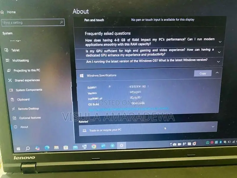 Lenovo Intel R Core i5 Laptop