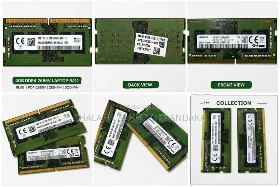 Two 4GB DDR4 Laptop RAMs