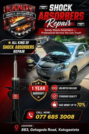 2FrontShockAbsorbersWith1YearWarranty for Car