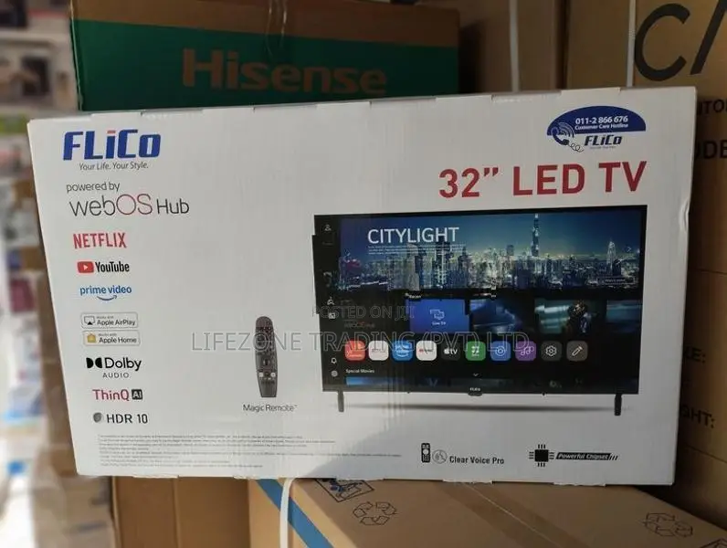 New 32 inch Flico o Smart LED TV (Frameless)