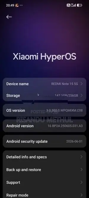 Xiaomi Redmi Note 15 5G (Used)