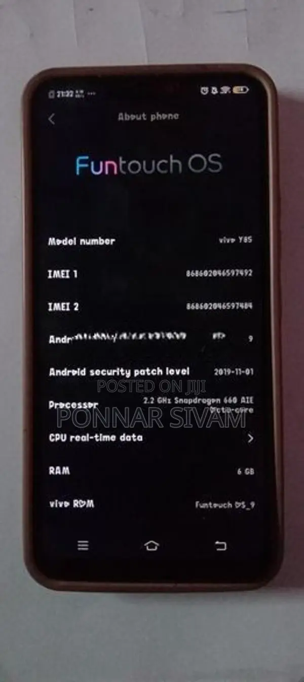 Vivo Y85 (Used)