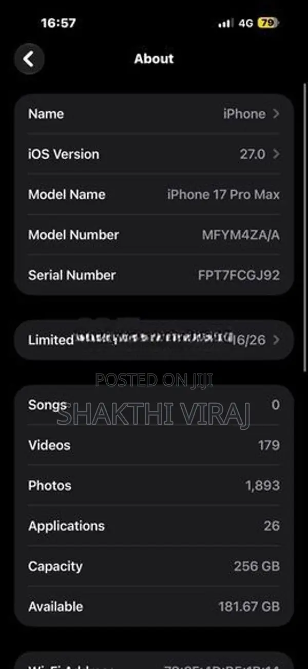 Apple iPhone 17 Pro Max (Used)