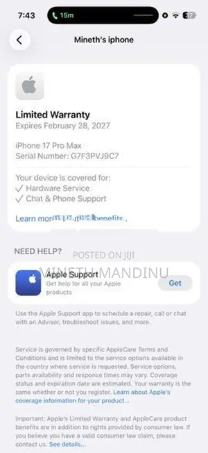 Apple iPhone 17 Pro Max 256GB (Used)