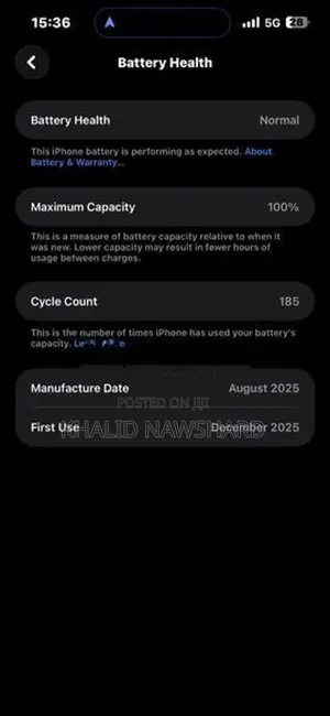 Apple iPhone 16 Plus Battery 💯 (Used)