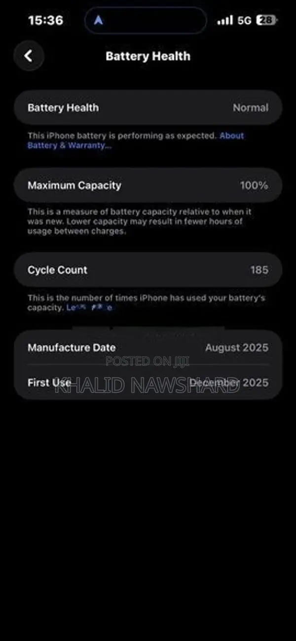 Apple iPhone 16 Plus Battery 💯 (Used)