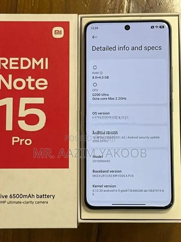 Xiaomi Redmi Note 15 Pro 256GB (Used)