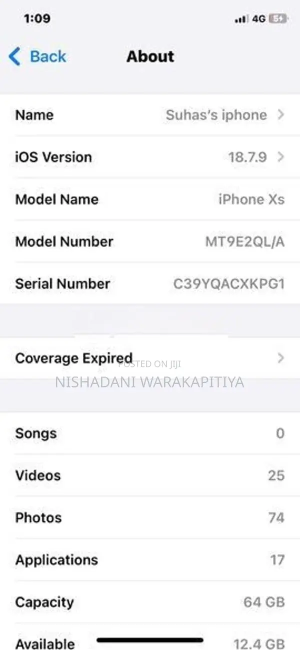 Apple iPhone XS (Used)