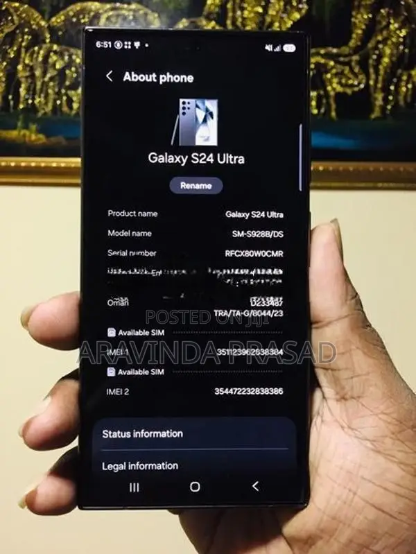 Samsung Galaxy S24 Ultra 12/256GB BLACK (Used)