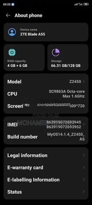 ZTE Blade A55 (Used)