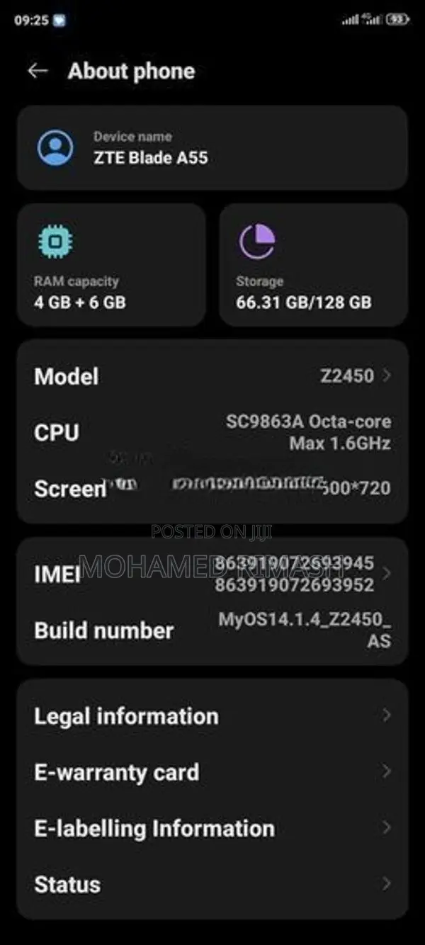 ZTE Blade A55 (Used)