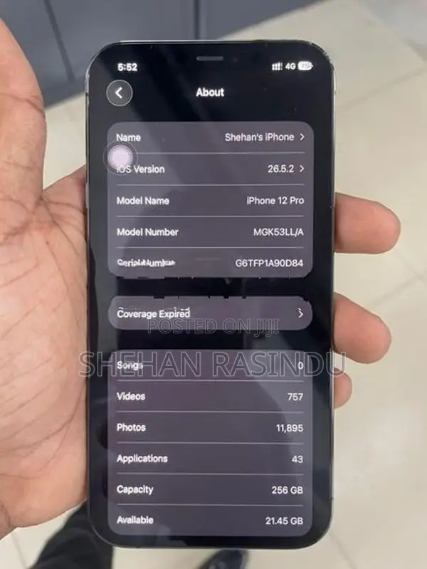 Apple iPhone 12 Pro 256gb (Used)
