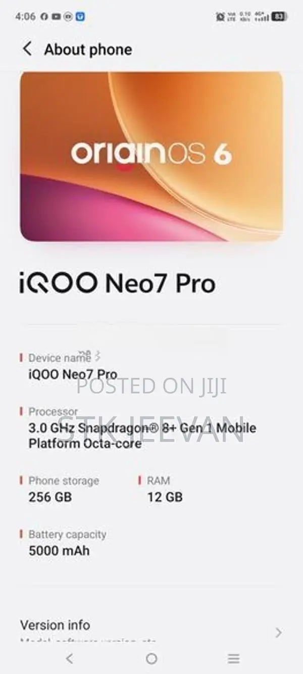 iqoo Neo 7 Pro (Used)