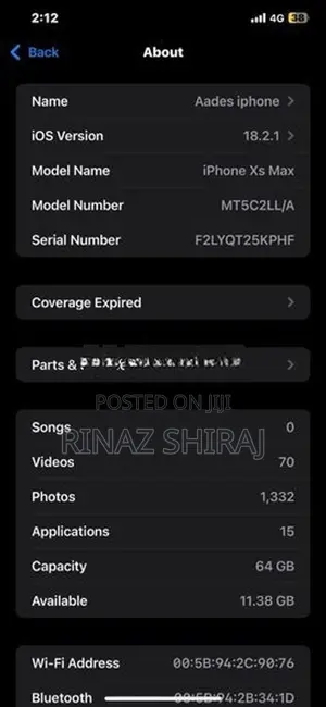 Apple iPhone XS Max (Used)