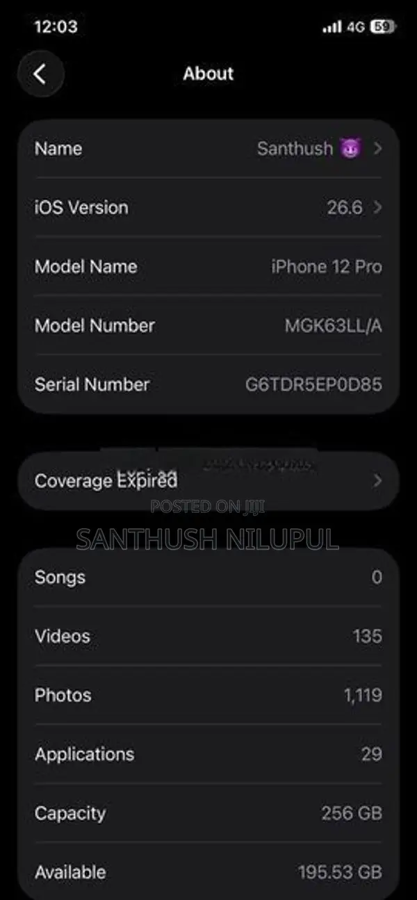 Apple iPhone 12 Pro 256GB (Used)