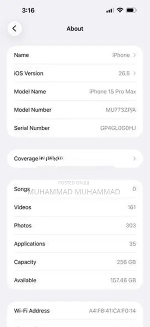Apple iPhone 15 Pro Max msx (Used)