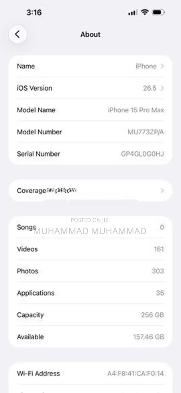 Apple iPhone 15 Pro Max msx (Used)