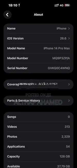 Apple iPhone 14 Pro Max 128GB (Used)