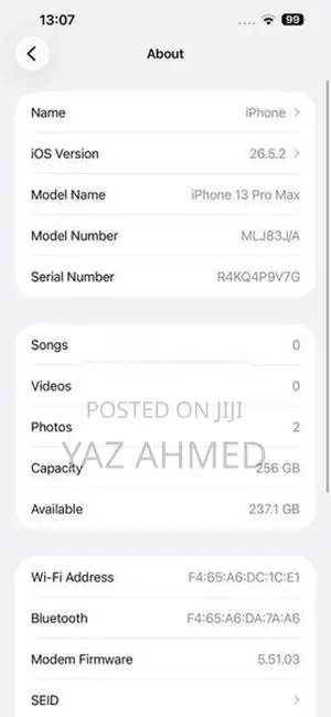 Apple iPhone 13 Pro Max 256GB (Used)
