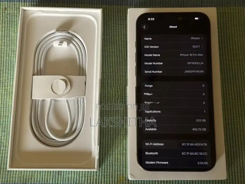 Apple iPhone 16 Pro Max 512GB (Used)