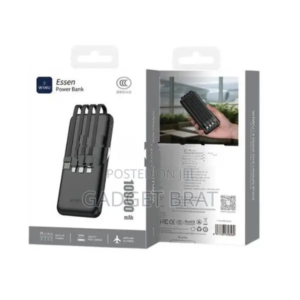 WIWU P-08B ESSEN 10000mAh Power Bank Black/White