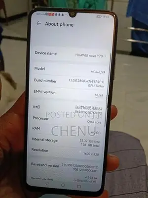 Huawei Nova Y70 4GB 128GB (Used)