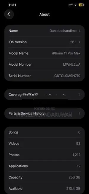 Apple iPhone 11 Pro Max (Used)