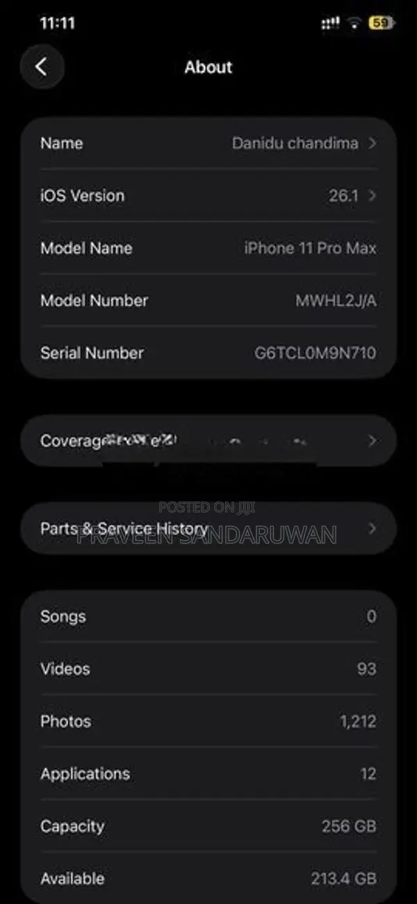 Apple iPhone 11 Pro Max (Used)