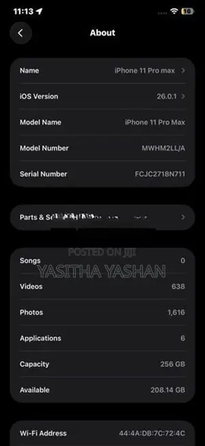 Apple iPhone 11 Pro Max black (Used)