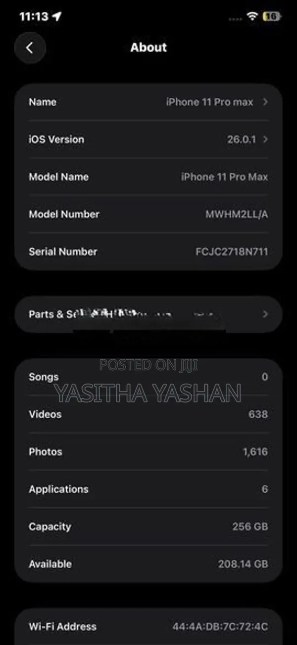 Apple iPhone 11 Pro Max black (Used)