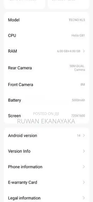 Tecno Spark 30c (Used)