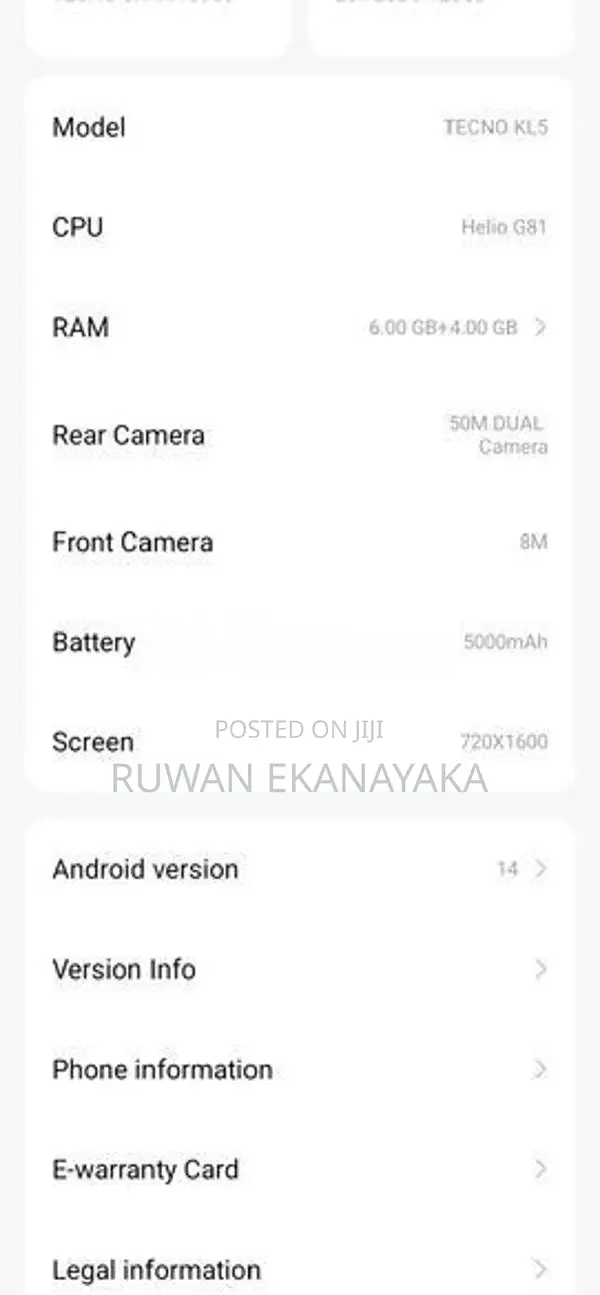 Tecno Spark 30c (Used)