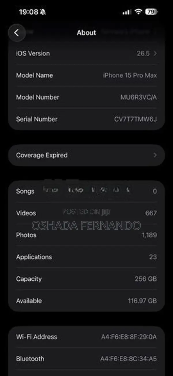 Apple iPhone 15 Pro Max 256GB (Used)