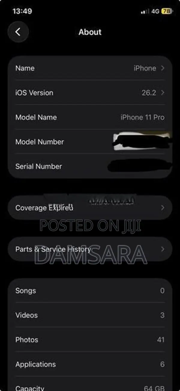 Apple iPhone 11 Pro 64 gb (Used)