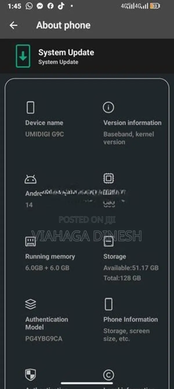 UMIDIGI G9C (Used)