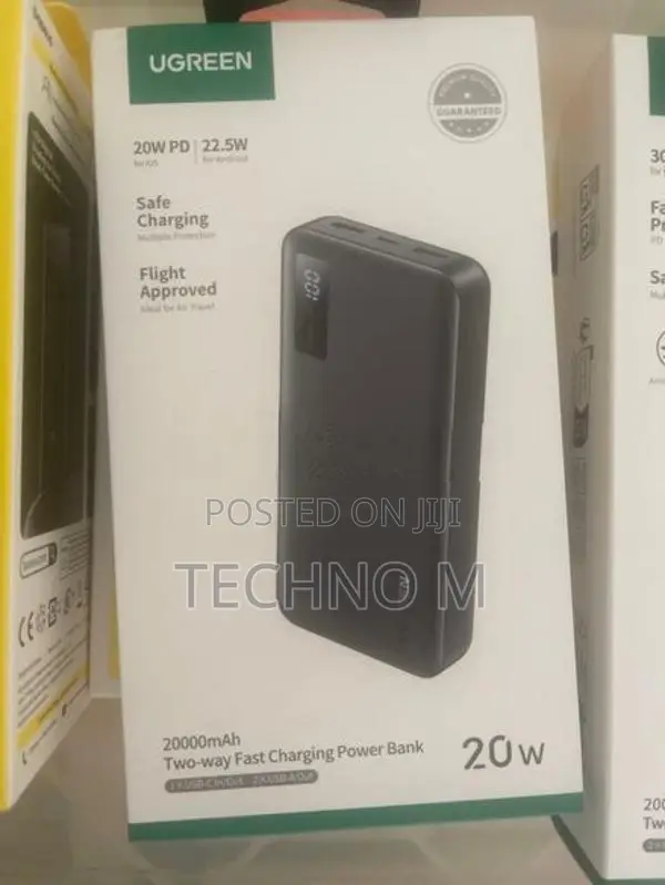 UGREEN 20000mAh 20W Two-Way Fast Charging Power Bank