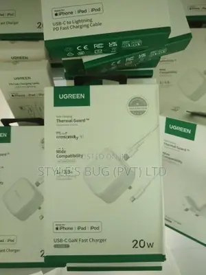 UGREEN 20W Type-C PD Fast Charger + MFI Certified Lightning Cab