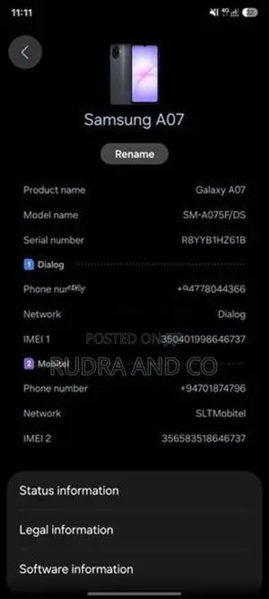 Samsung Galaxy A07 Global (Used)