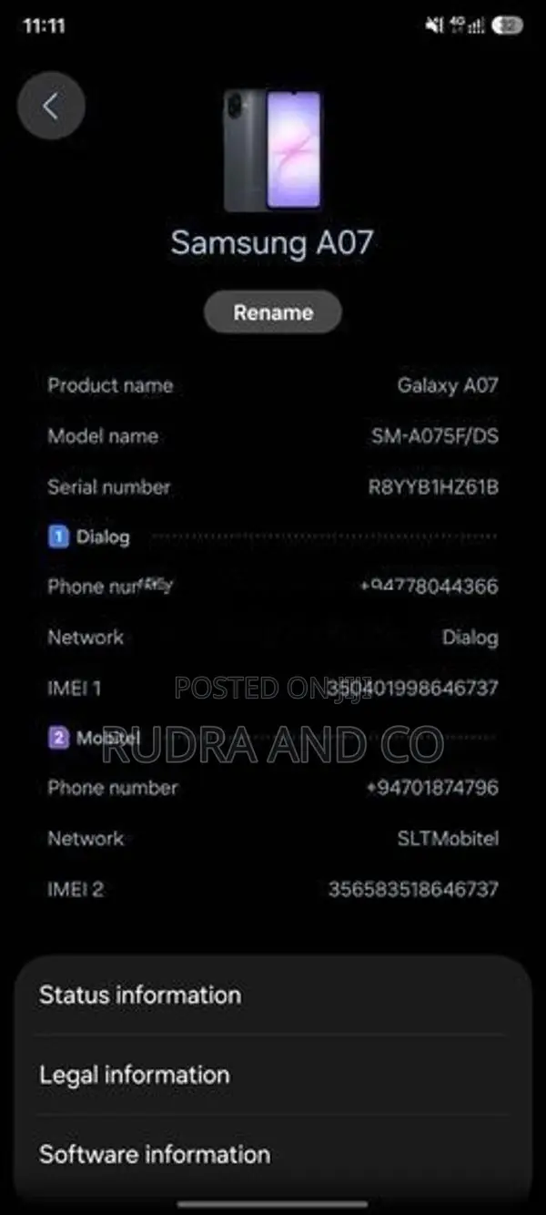 Samsung Galaxy A07 Global (Used)