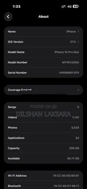 Apple iPhone 16 Pro Max (Used)