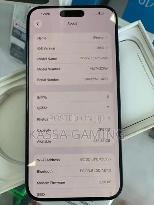 Apple iPhone 15 Pro Max IP 15PRO 256GB (Used)