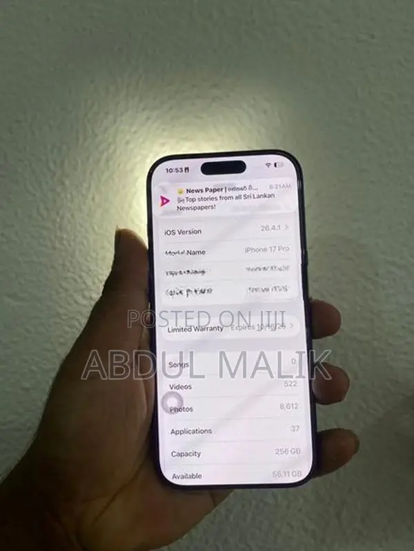 Apple iPhone 17 Pro 256GB SIM (Used)