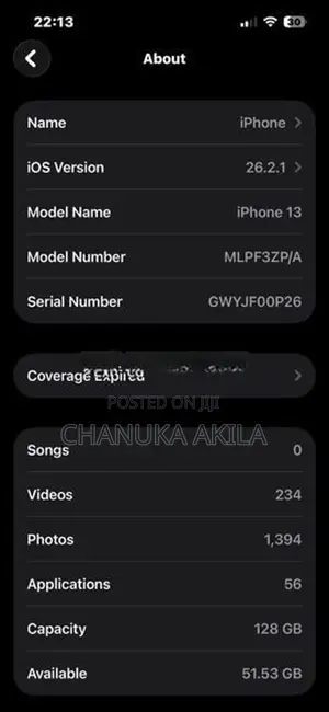 Apple iPhone 13 I Phone - (Used)